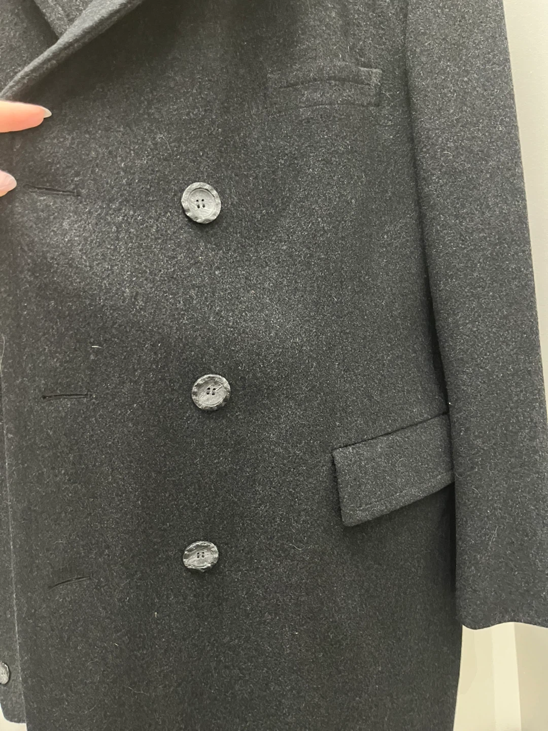 Men’s Black Peacoat - photo 5