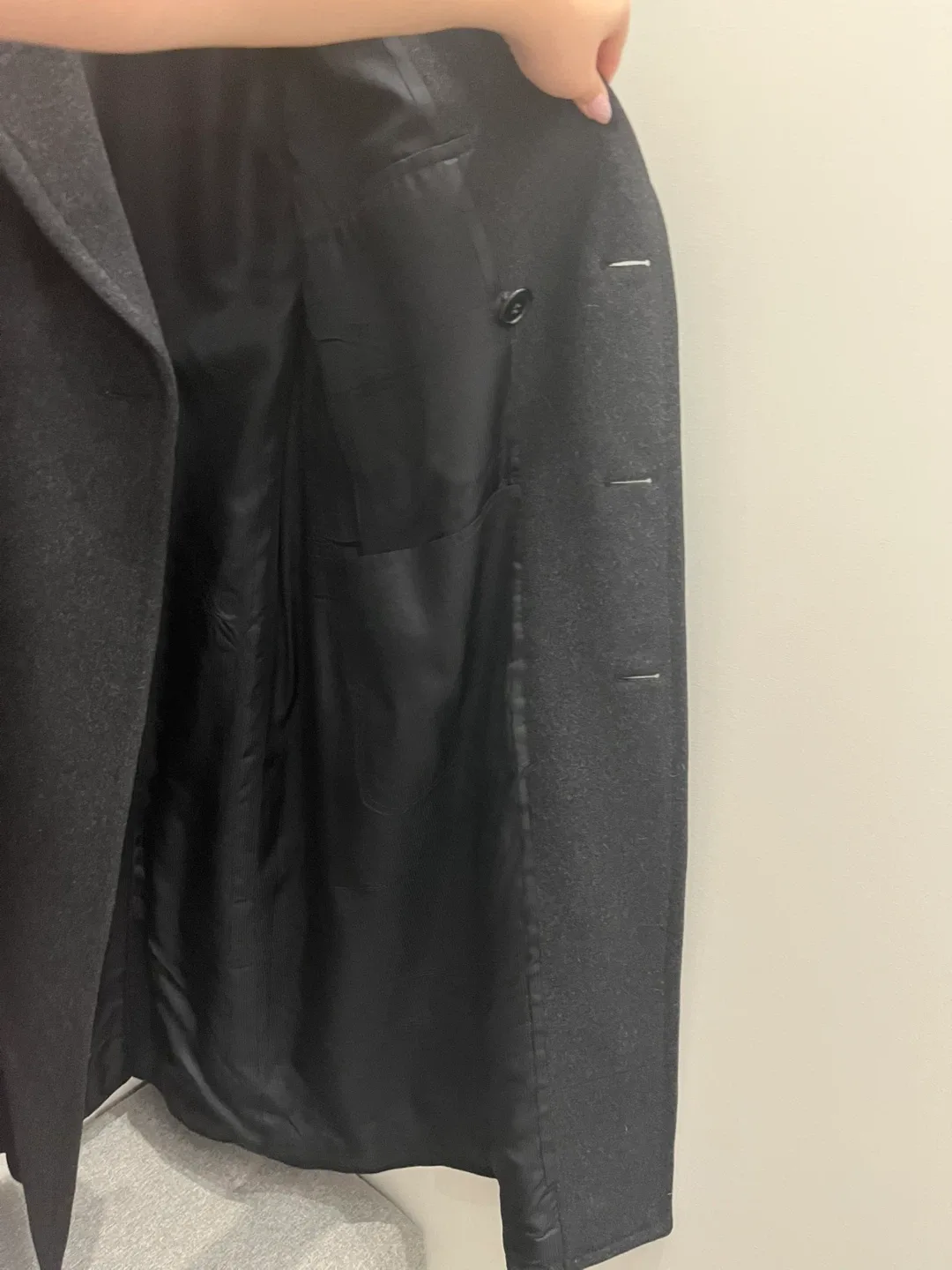 Men’s Black Peacoat image indicator(8)