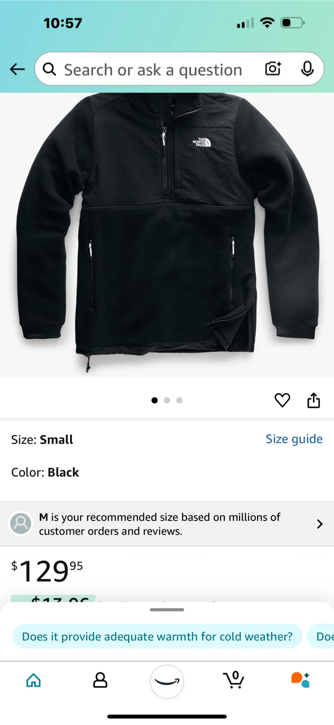 The North Face Denali Anorak - Black - Size L/G - photo 2