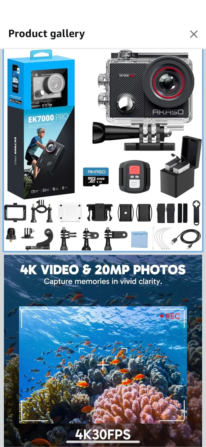 AKASO EK7000 4K WiFi Action Camera - New in Box! image indicator(2)
