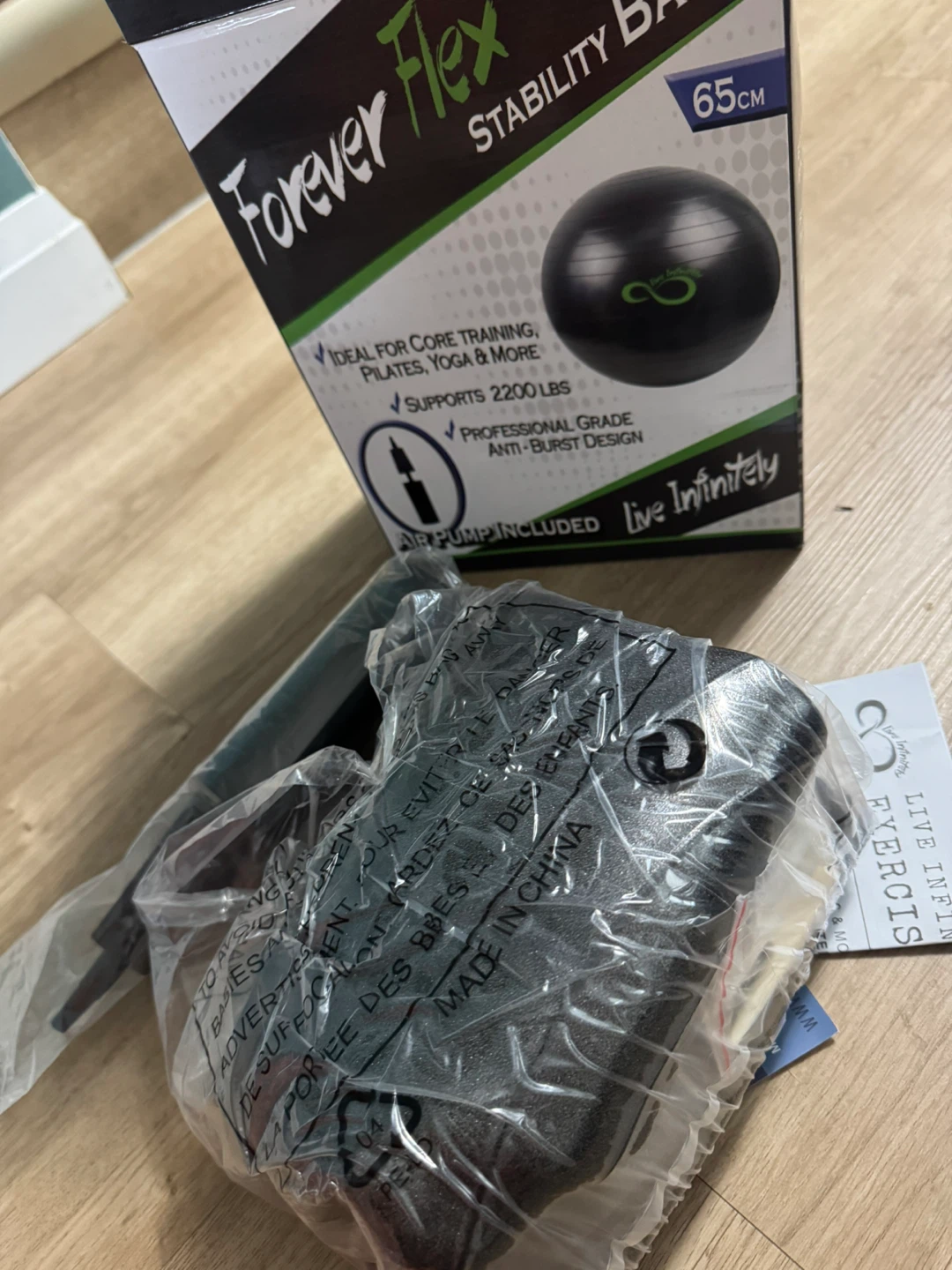 New Live Infinity Exercise Ball - 65cm Grey - photo 3