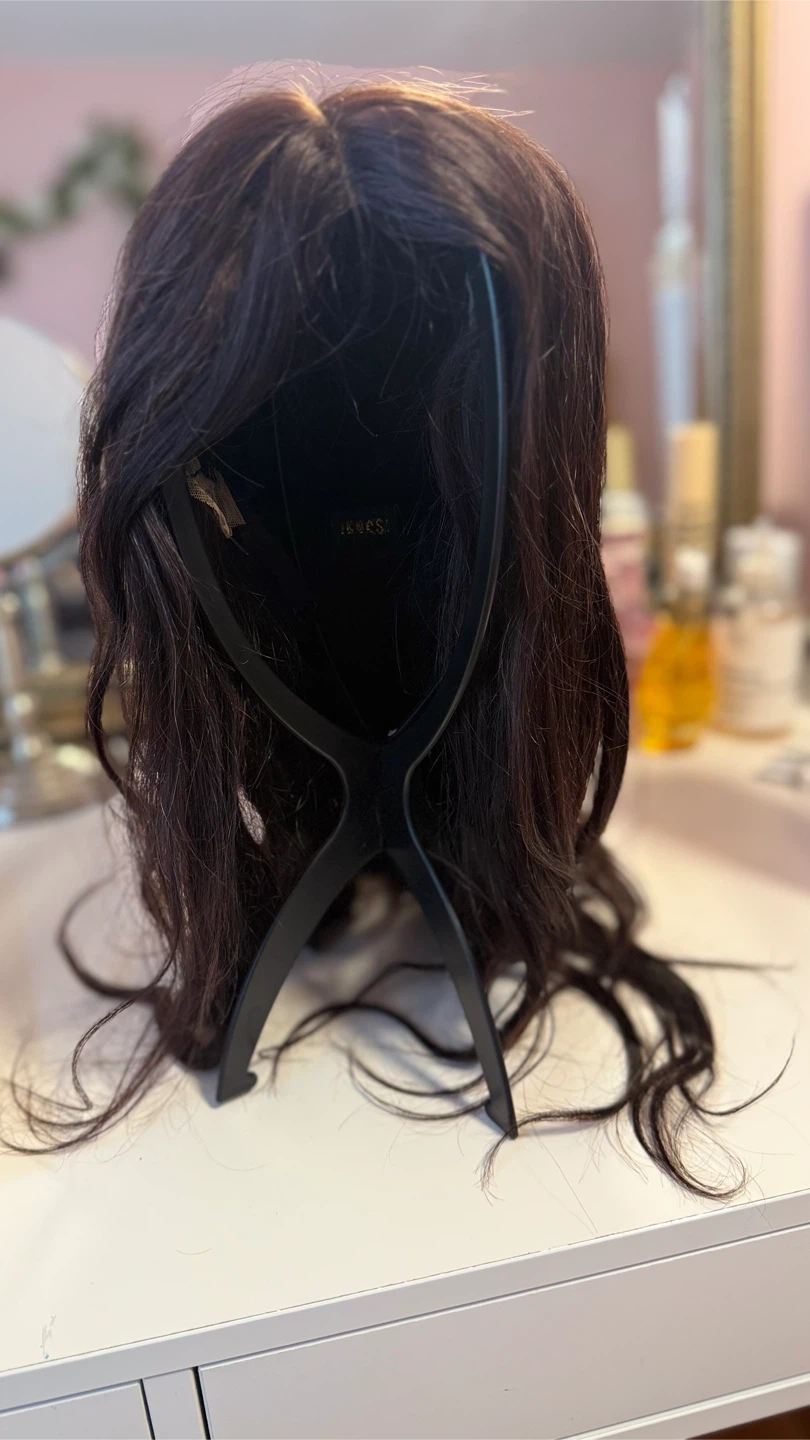 🌸 Dark Brown Wavy Wig – 100% Human Hair 🌸 - photo 3