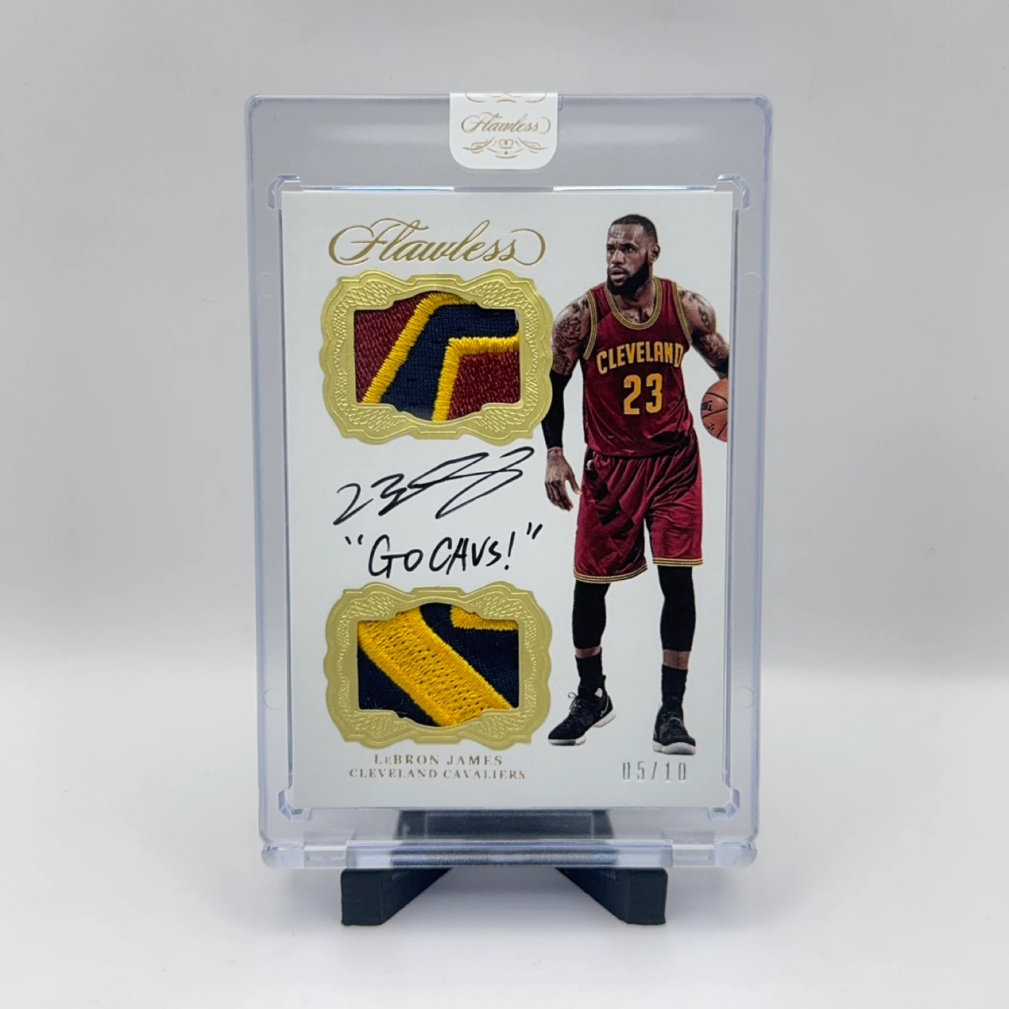 LeBron James Dual Patch Auto 2017 Flawless Card