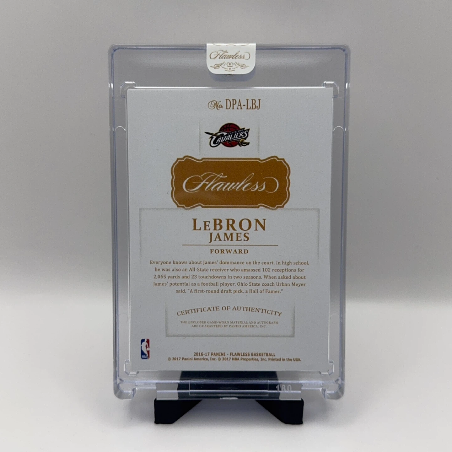 LeBron James Dual Patch Auto 2017 Flawless Card - photo 2