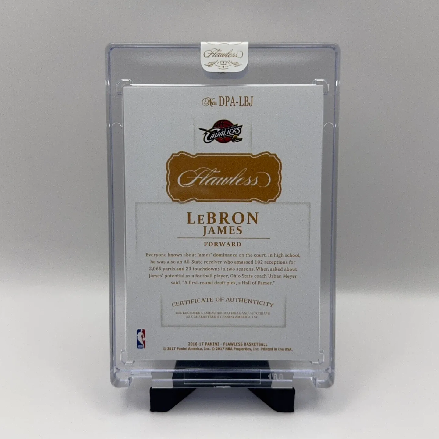 LeBron James Dual Patch Auto 2017 Flawless Card image indicator(2)