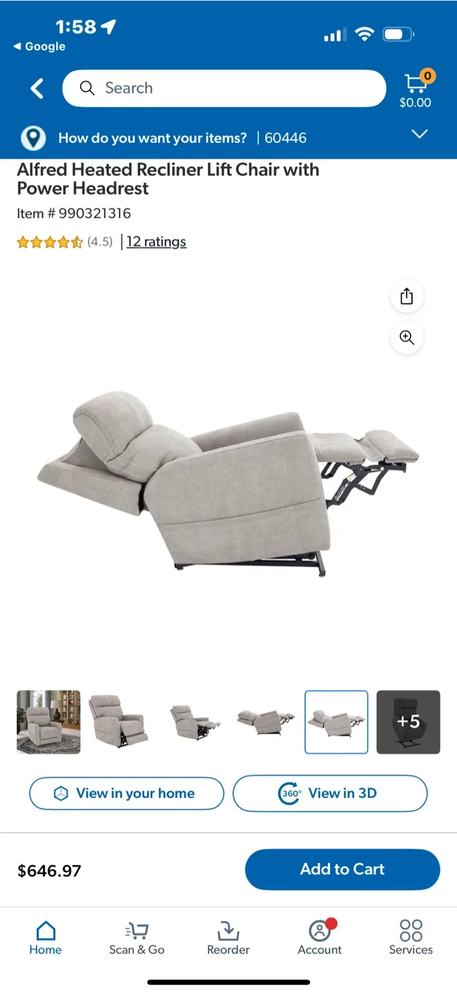 Alfred Heated Recliner Lift Chair with Power Headrest image indicator(6)