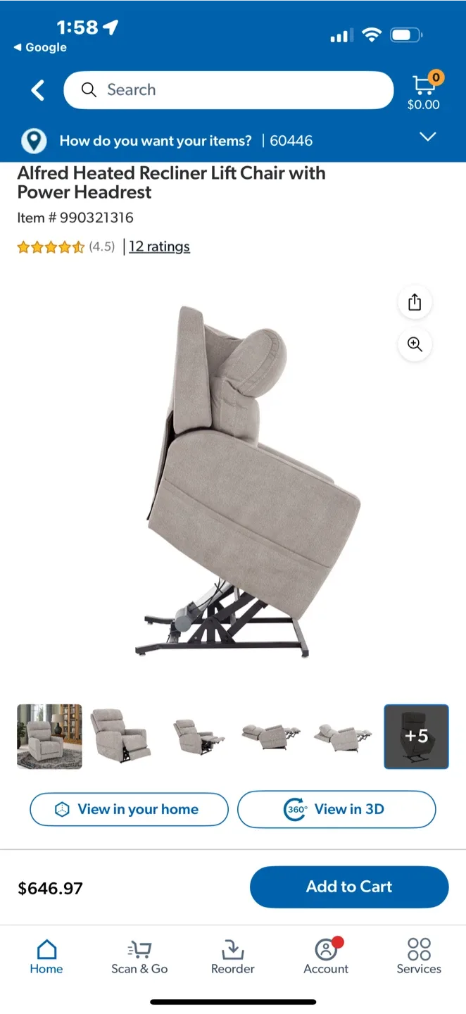 Alfred Heated Recliner Lift Chair with Power Headrest image indicator(2)