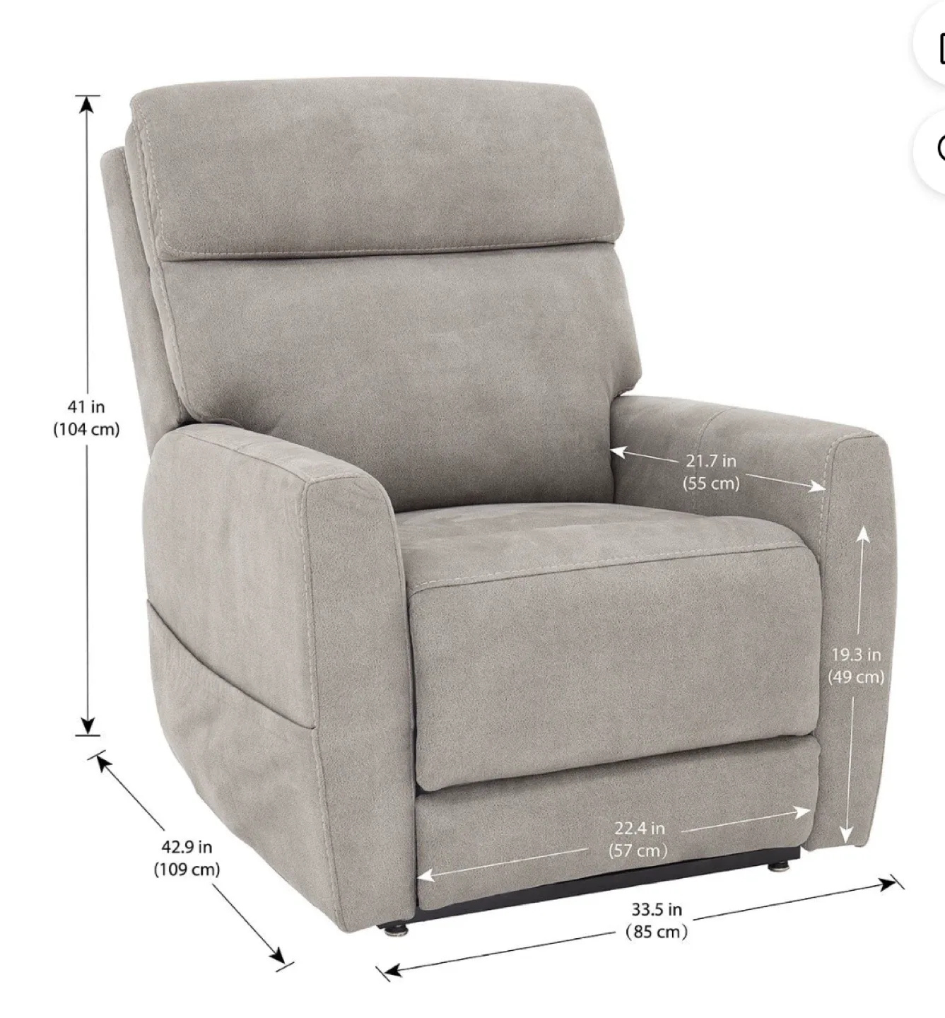 Alfred Heated Recliner Lift Chair with Power Headrest image indicator(4)