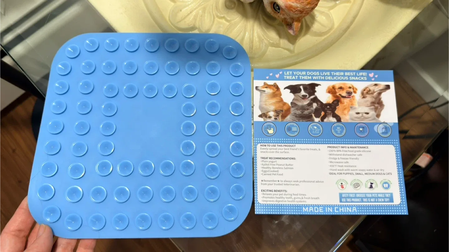 NEW Dog Lick Mat - Slow Feeder Treat Dispenser image indicator(6)