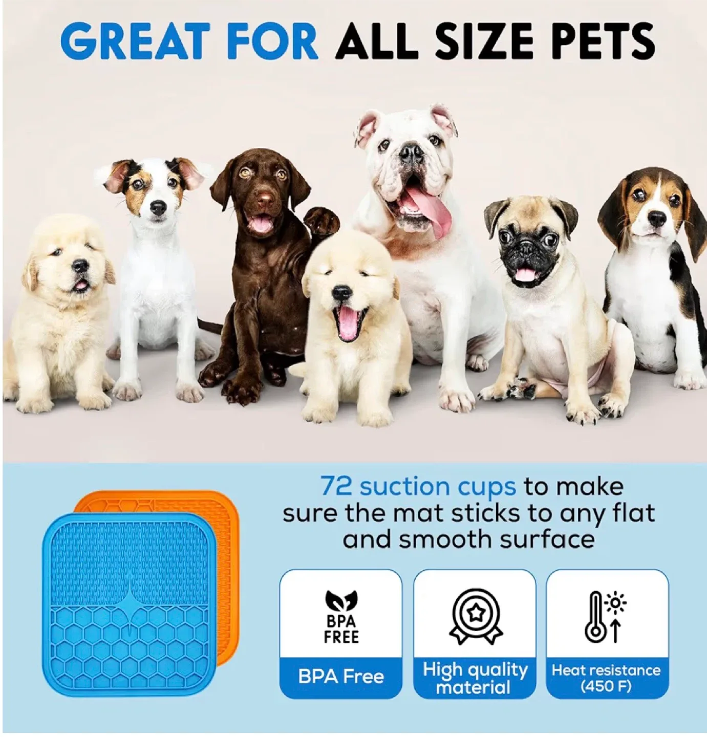 NEW Dog Lick Mat - Slow Feeder Treat Dispenser image indicator(3)