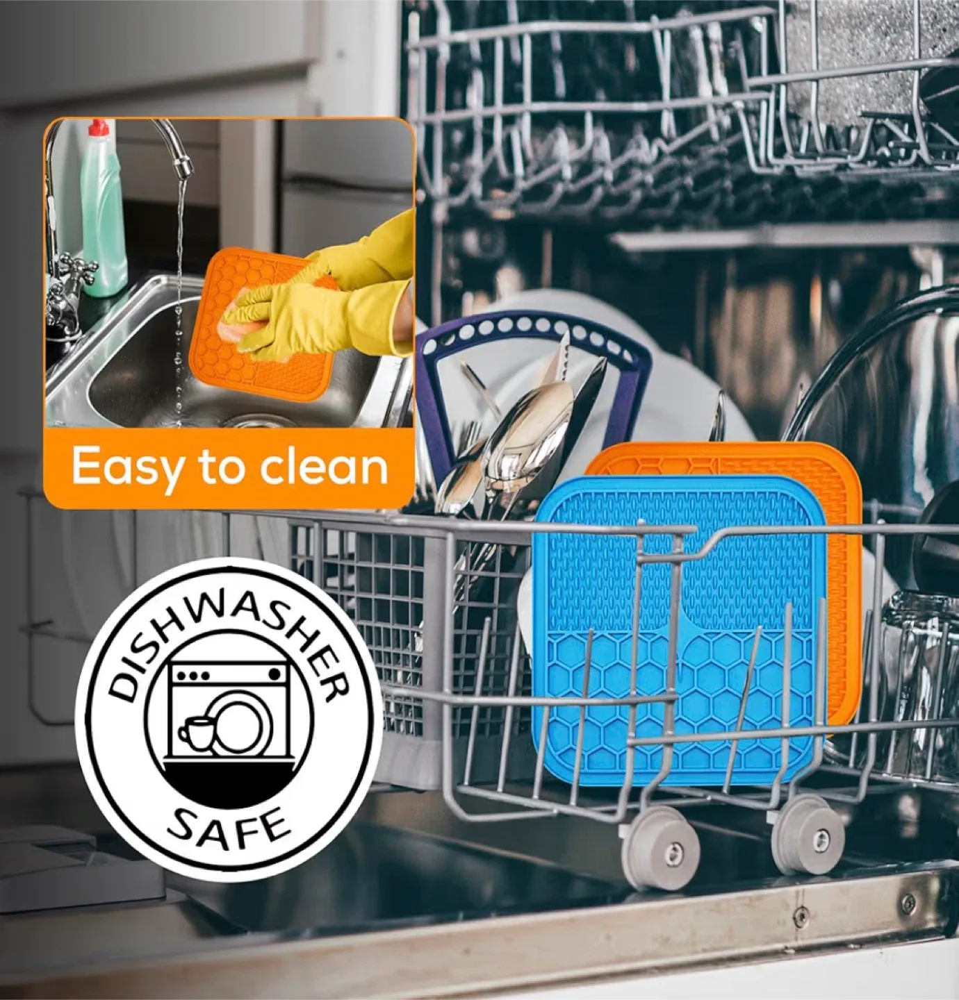 NEW Dog Lick Mat - Slow Feeder Treat Dispenser image indicator(4)