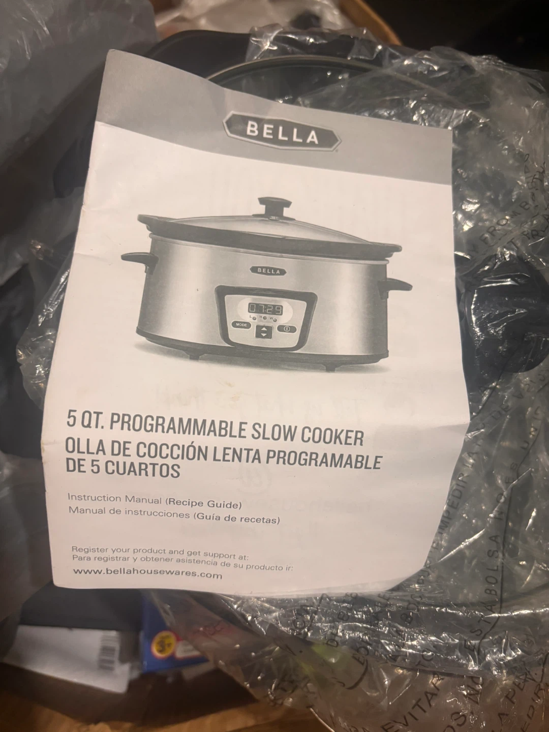 Bella 5 QT Programmable Slow Cooker - New - photo 3