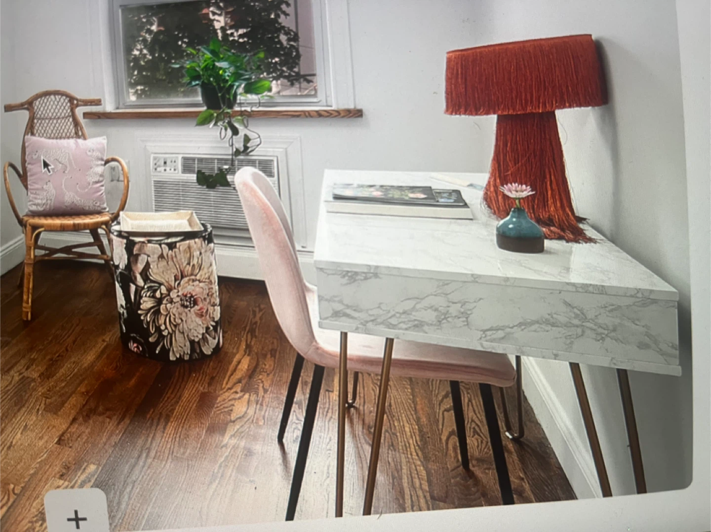 White Marble Top Desk