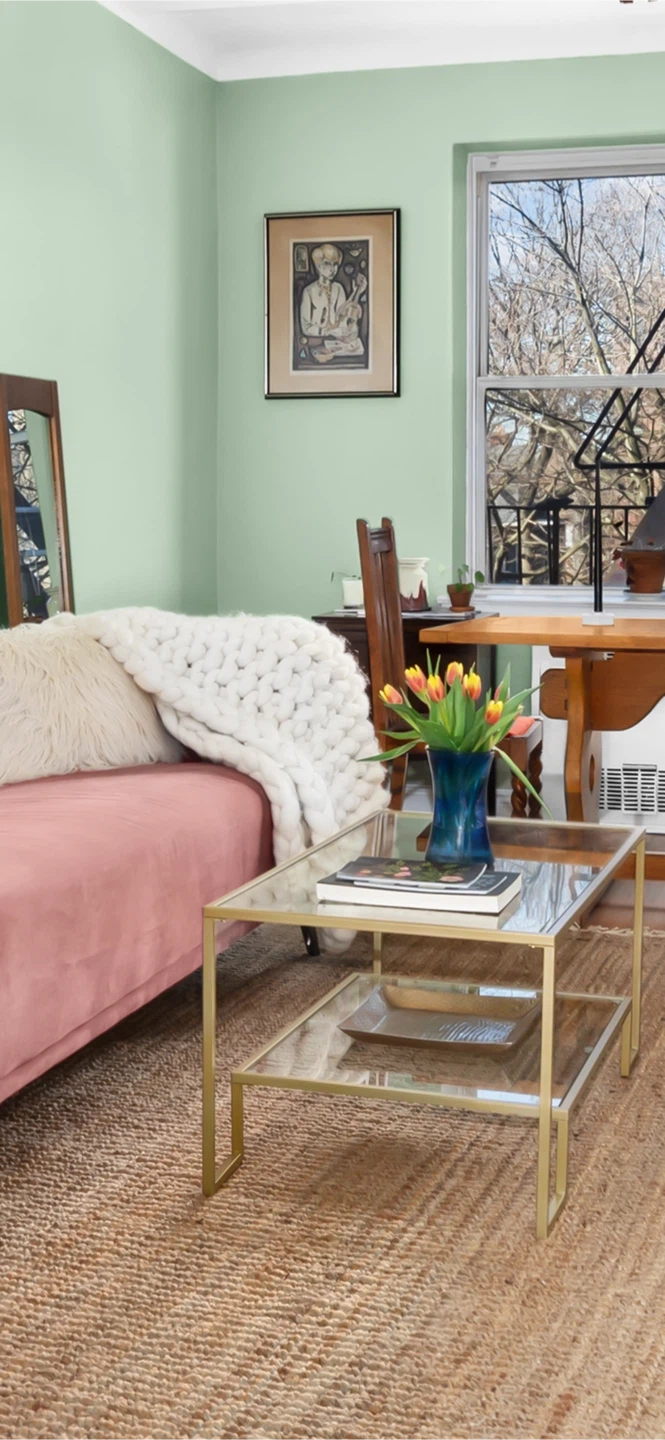 Coffee Table with Glass Top and Gold Frame