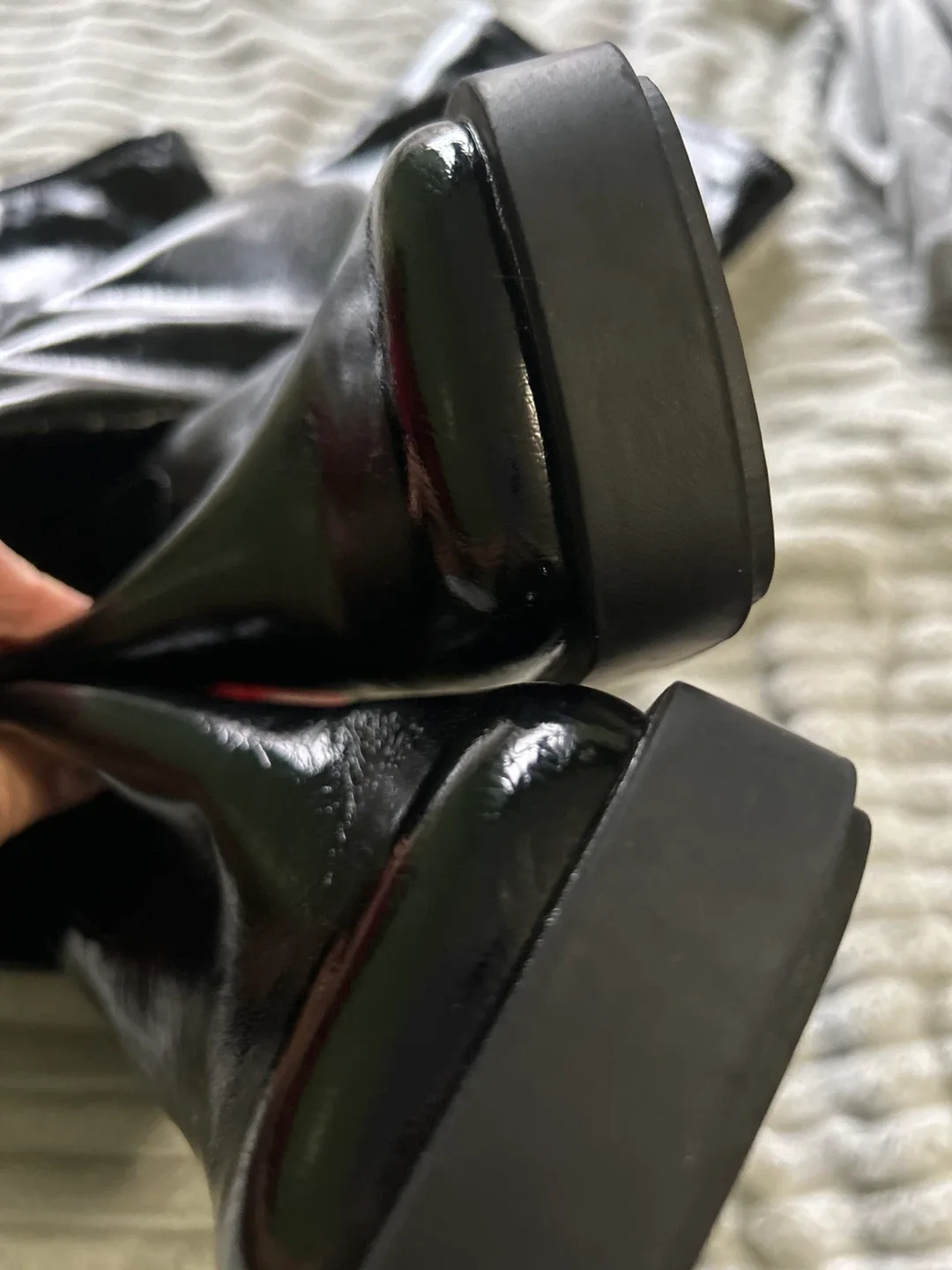 Steve Madden Kolby Black Patent Thigh High Boots - Size 9 image indicator(6)