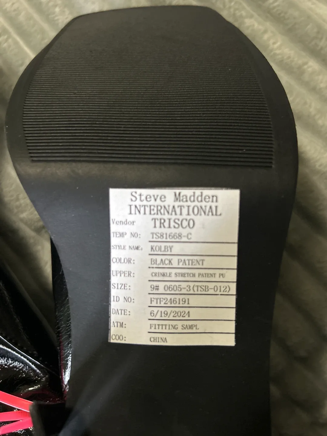 Steve Madden Kolby Black Patent Thigh High Boots - Size 9 image indicator(2)