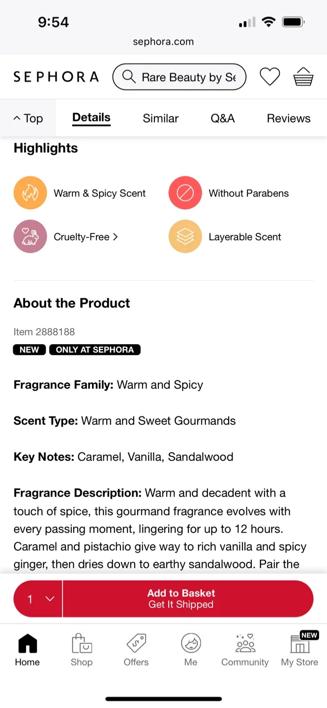 Rare Beauty Eau de Parfum - Vanilla & Caramel image indicator(2)