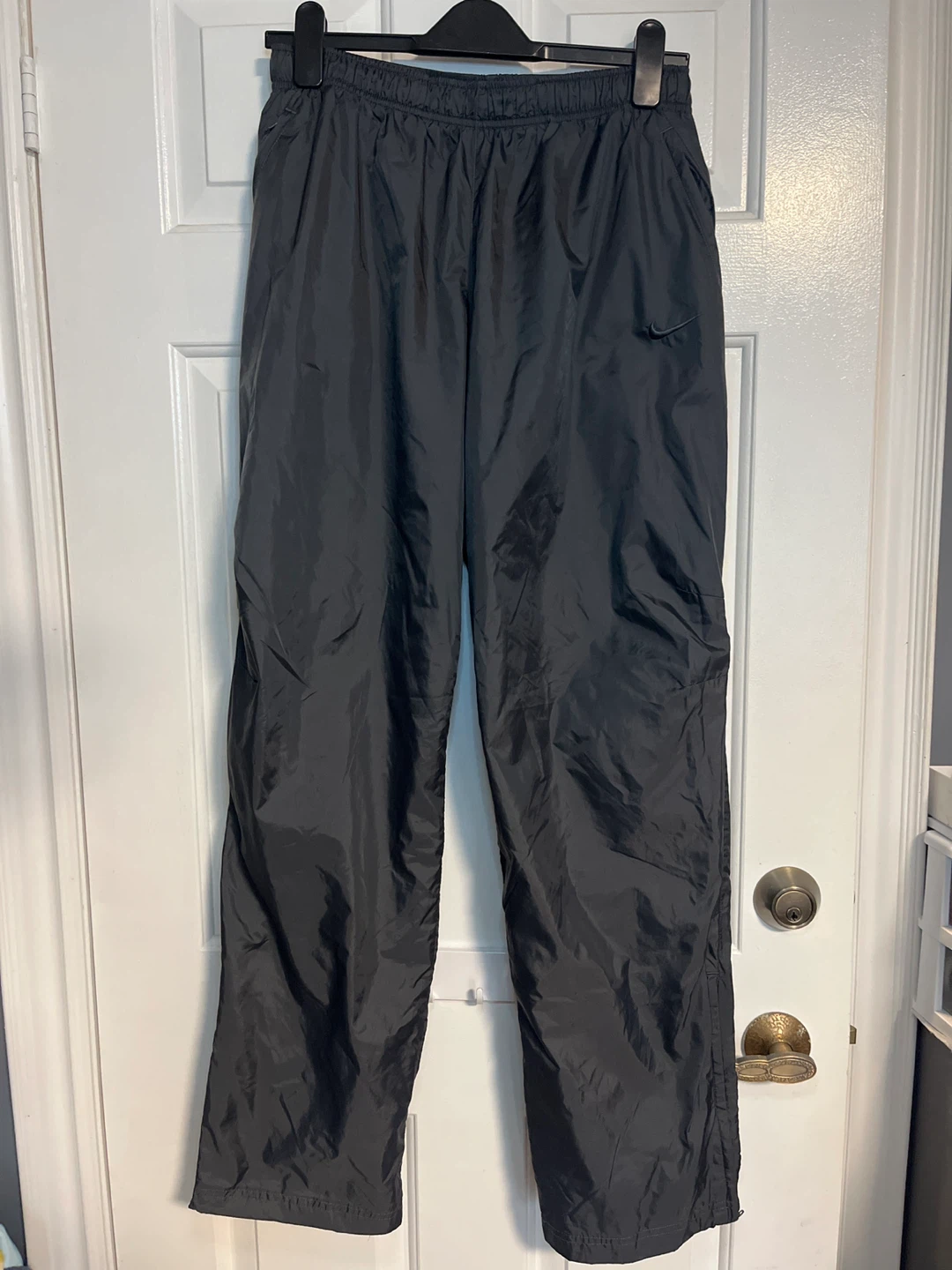 Nike Black Nylon Track Pants - Size M
