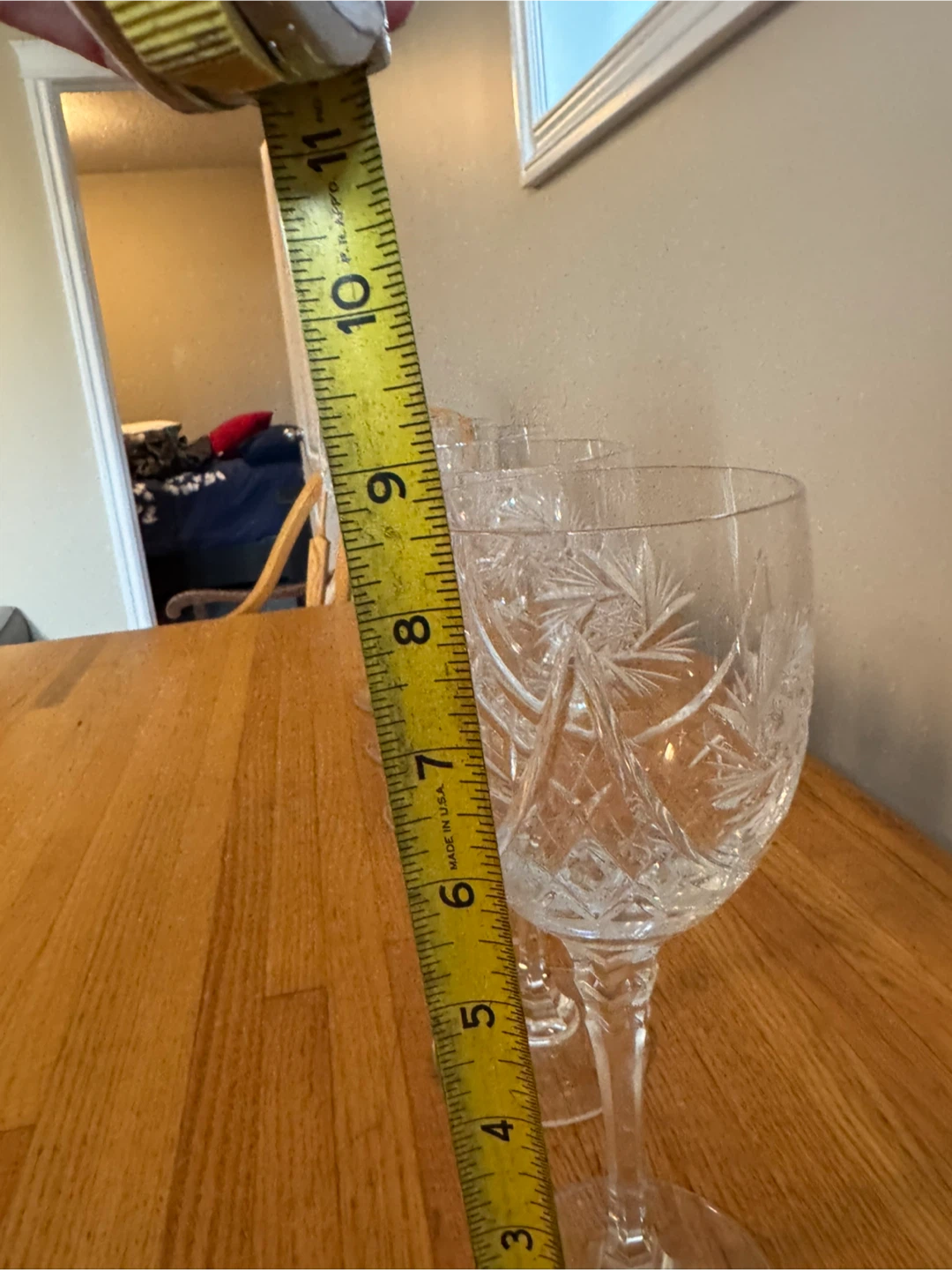 Pinwheel Crystal Wine Glasses (Set of 6) - photo 3
