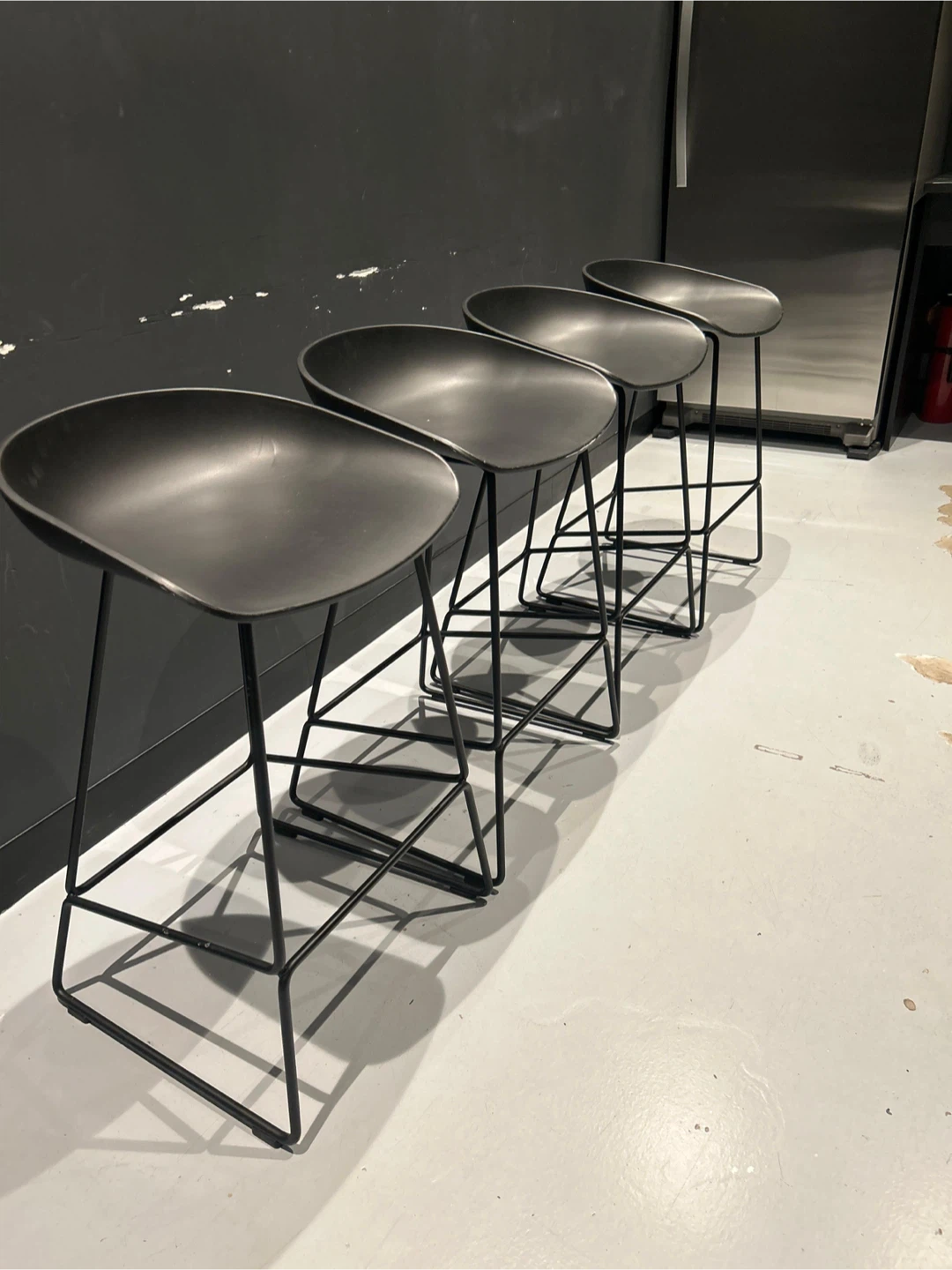 Black Bar Stools - Set of 4
