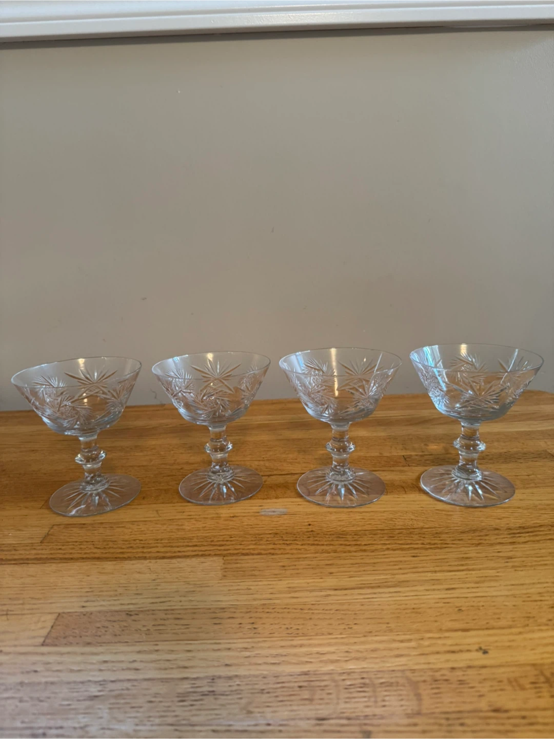 Vintage Crystal Coupe Glasses - Set of 4 - photo 2
