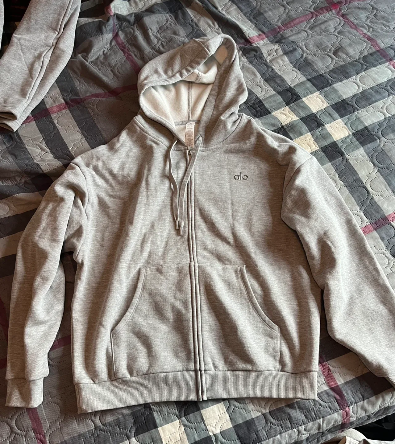 ALO Grey Sweatpants & Hoodie Set