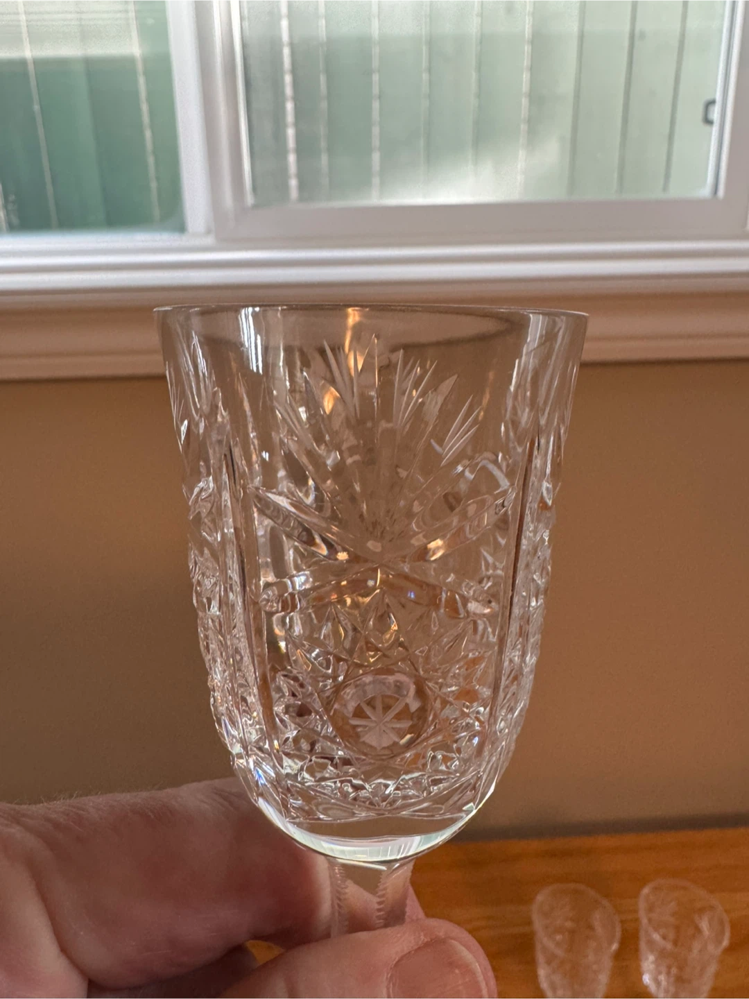 Set of 4 Crystal Wine Glasses