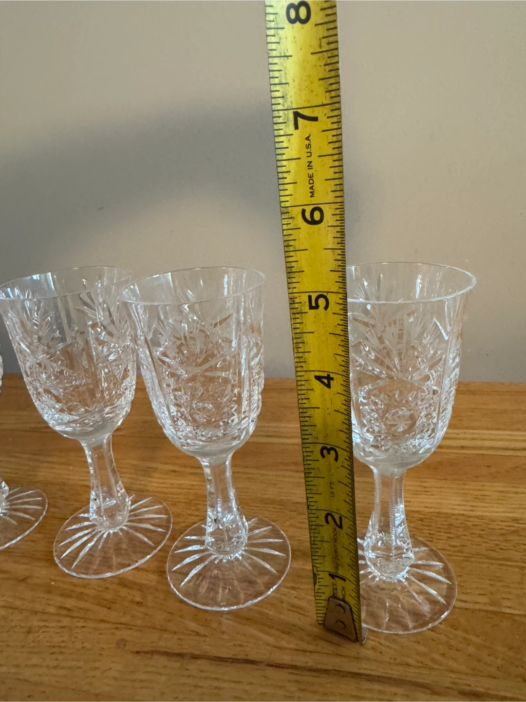 Set of 4 Crystal Wine Glasses - photo 3