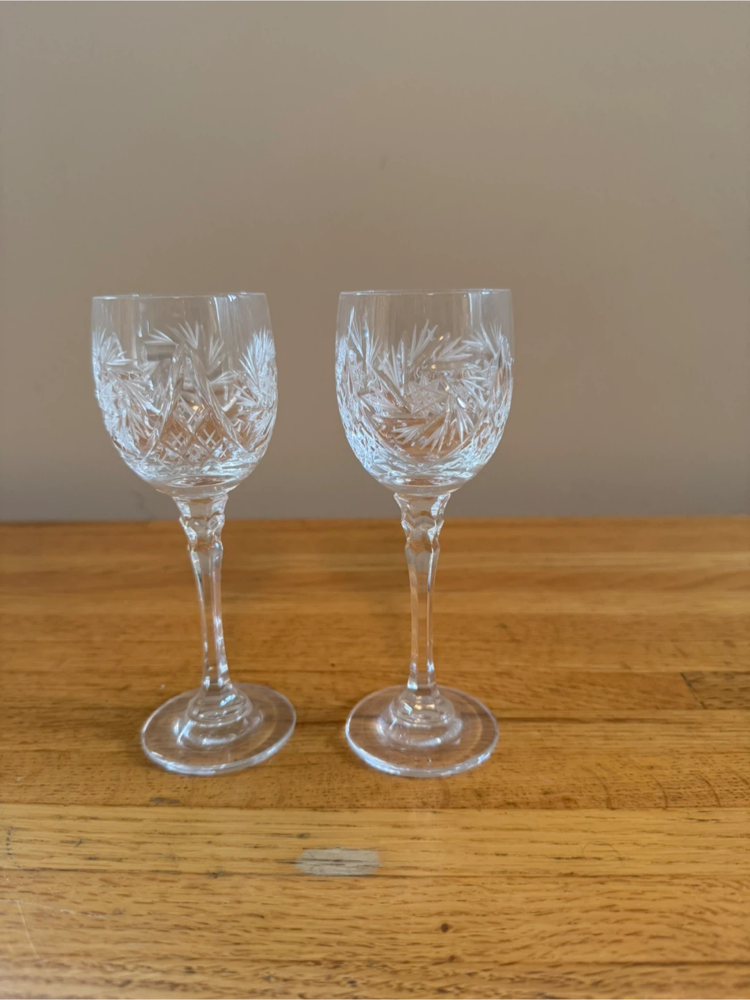Crystal Wine Glasses - Set of 2
