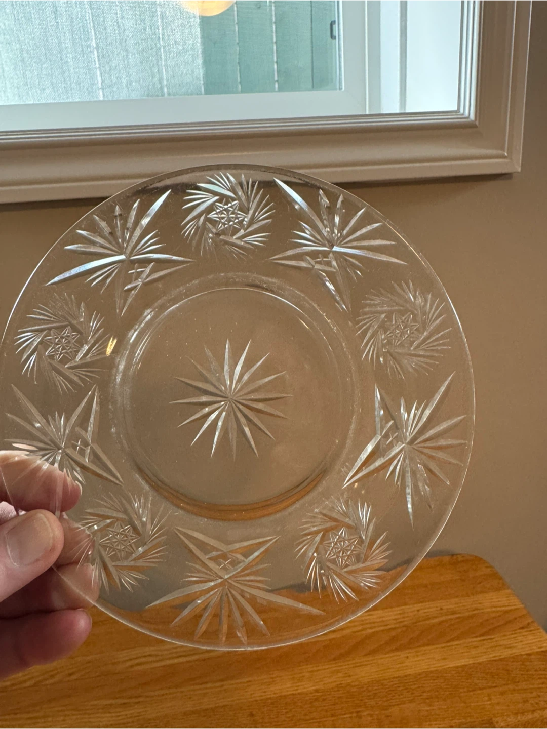 Vintage Clear Glass Plate Set