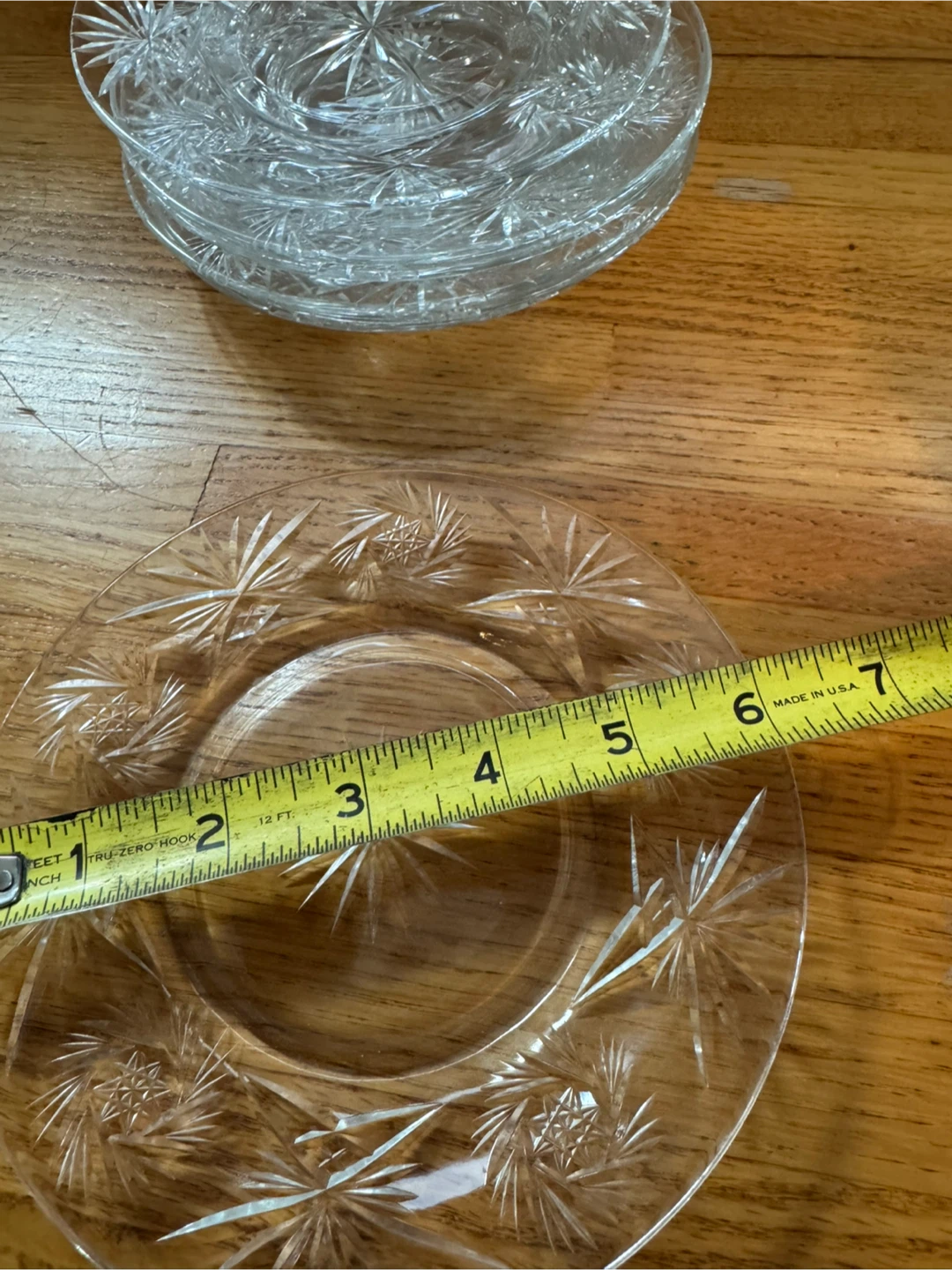 Vintage Clear Glass Plate Set - photo 2