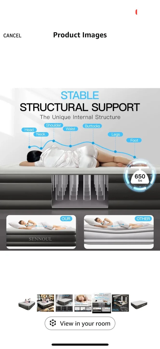 SENNOUL Air Mattress - Queen Size image indicator(5)