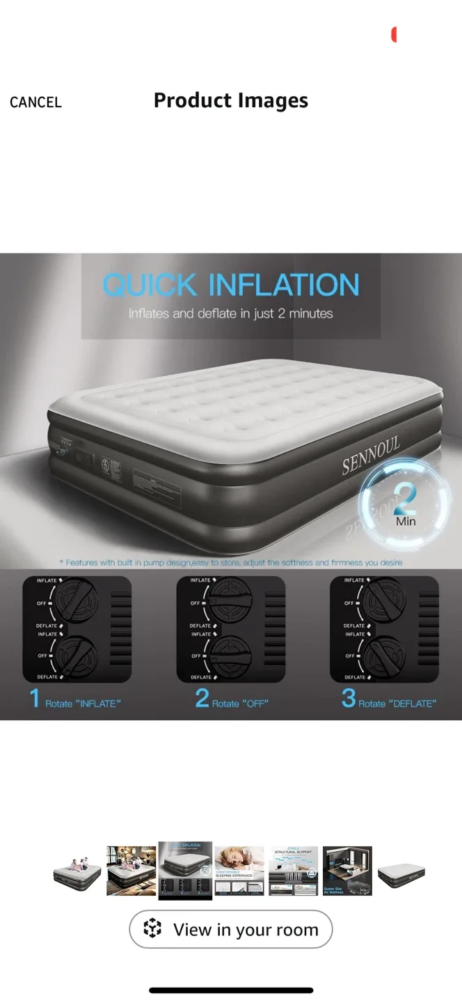 SENNOUL Air Mattress - Queen Size image indicator(3)