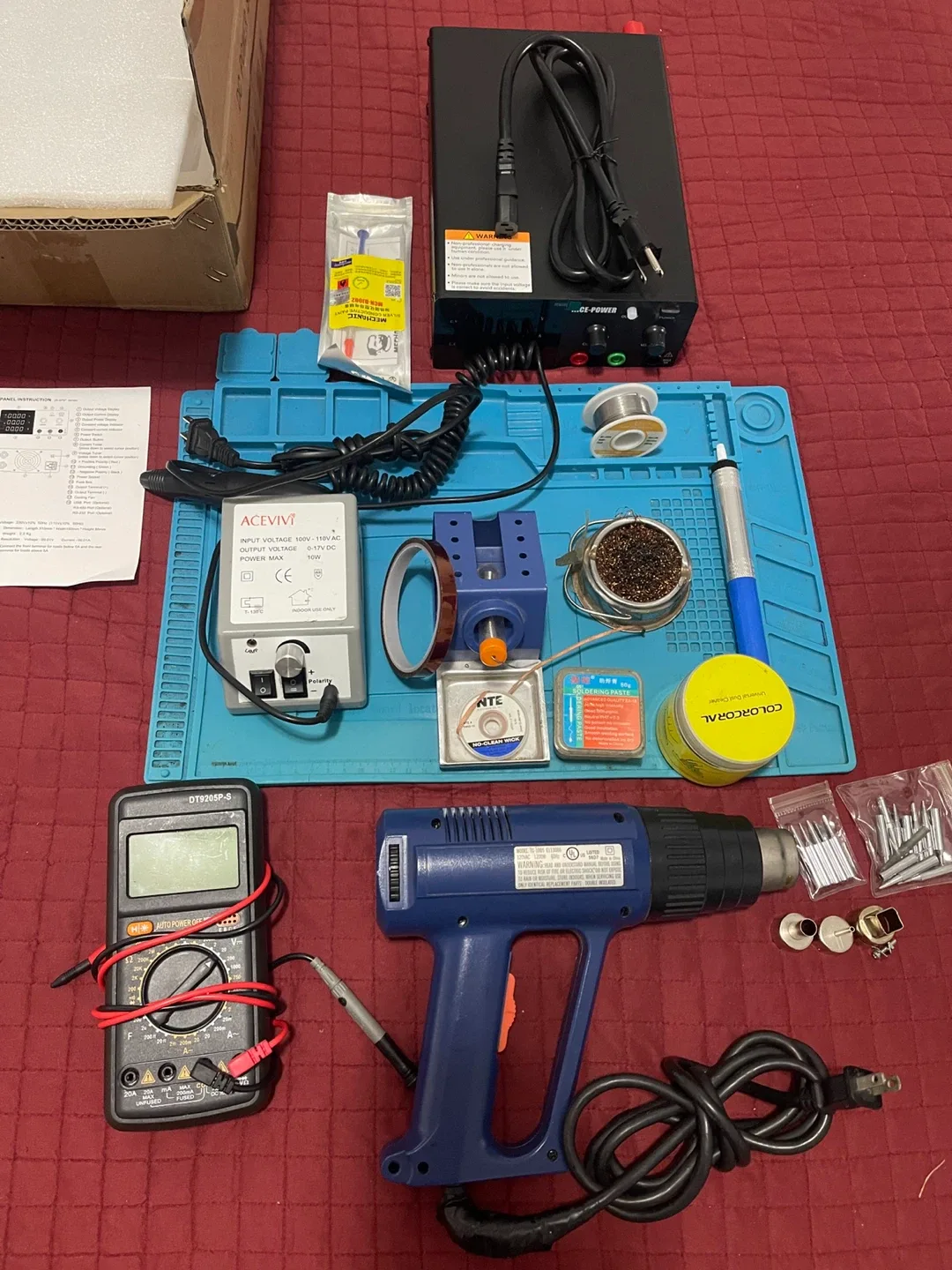 Electronics Repair Kit w/ DC Power Supply & Heat Gun image indicator(5)