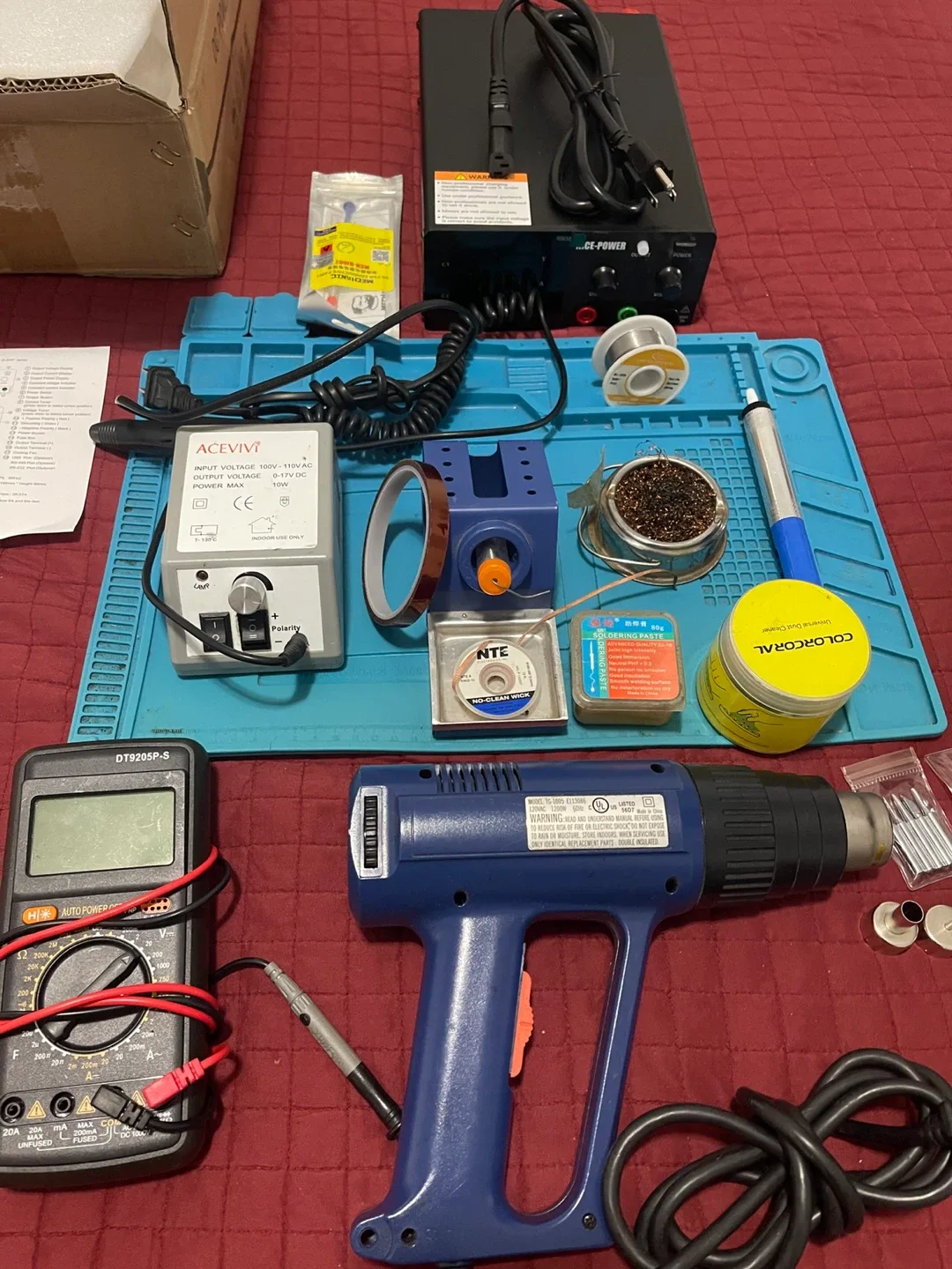 Electronics Repair Kit w/ DC Power Supply & Heat Gun image indicator(7)