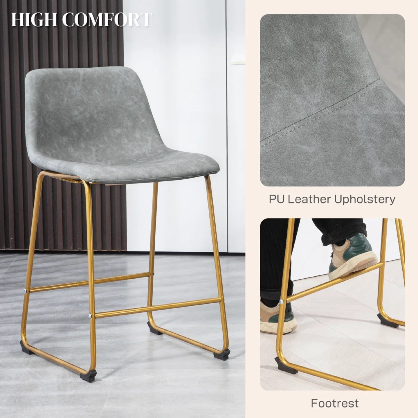 New Homefun Bar Stools set of 2 image indicator(4)