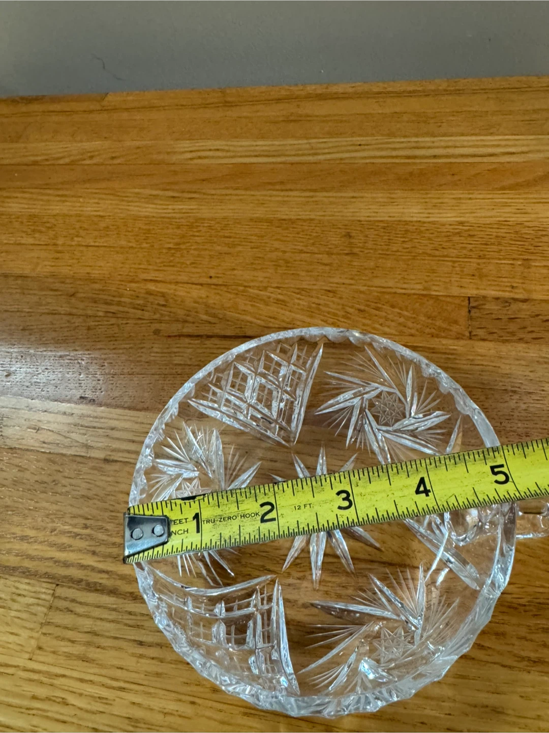 Vintage Crystal Bowl with Handle - photo 3
