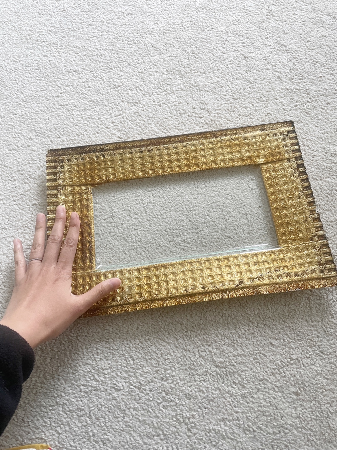Gold Decorative Glass Tray - photo 2