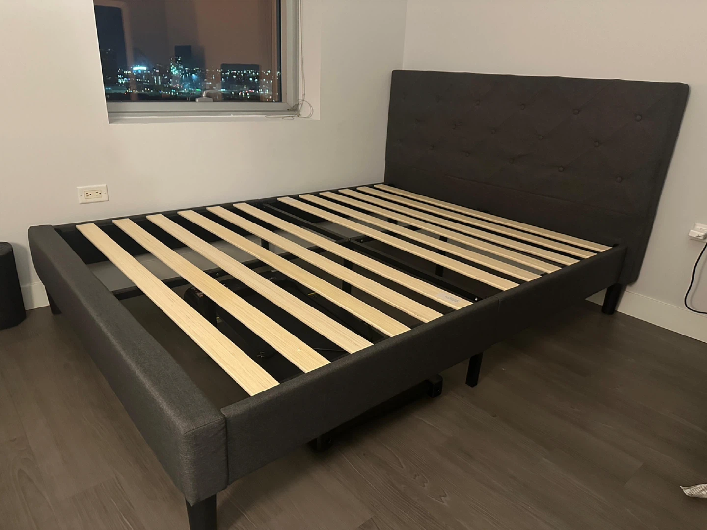 Platform Bed Frame - Dark Gray