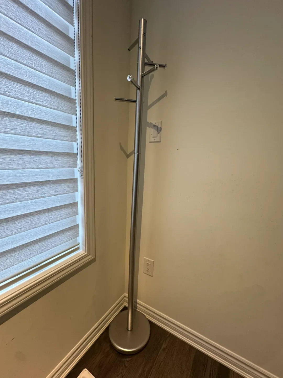 Silver Coat Rack Stand