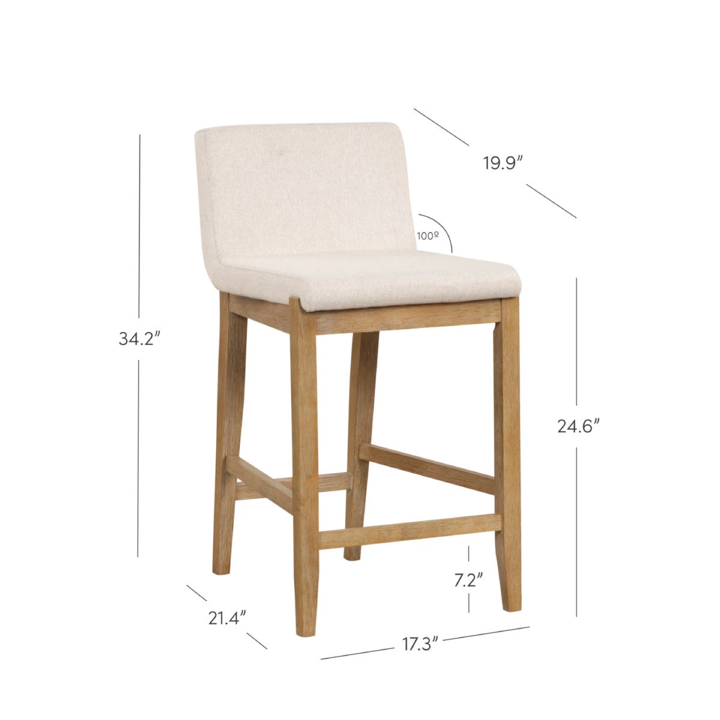 Nathan James Upholstered Wooden Bar Stools - photo 4