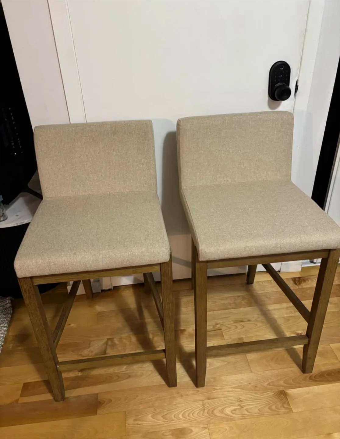 Nathan James Upholstered Wooden Bar Stools image indicator(6)