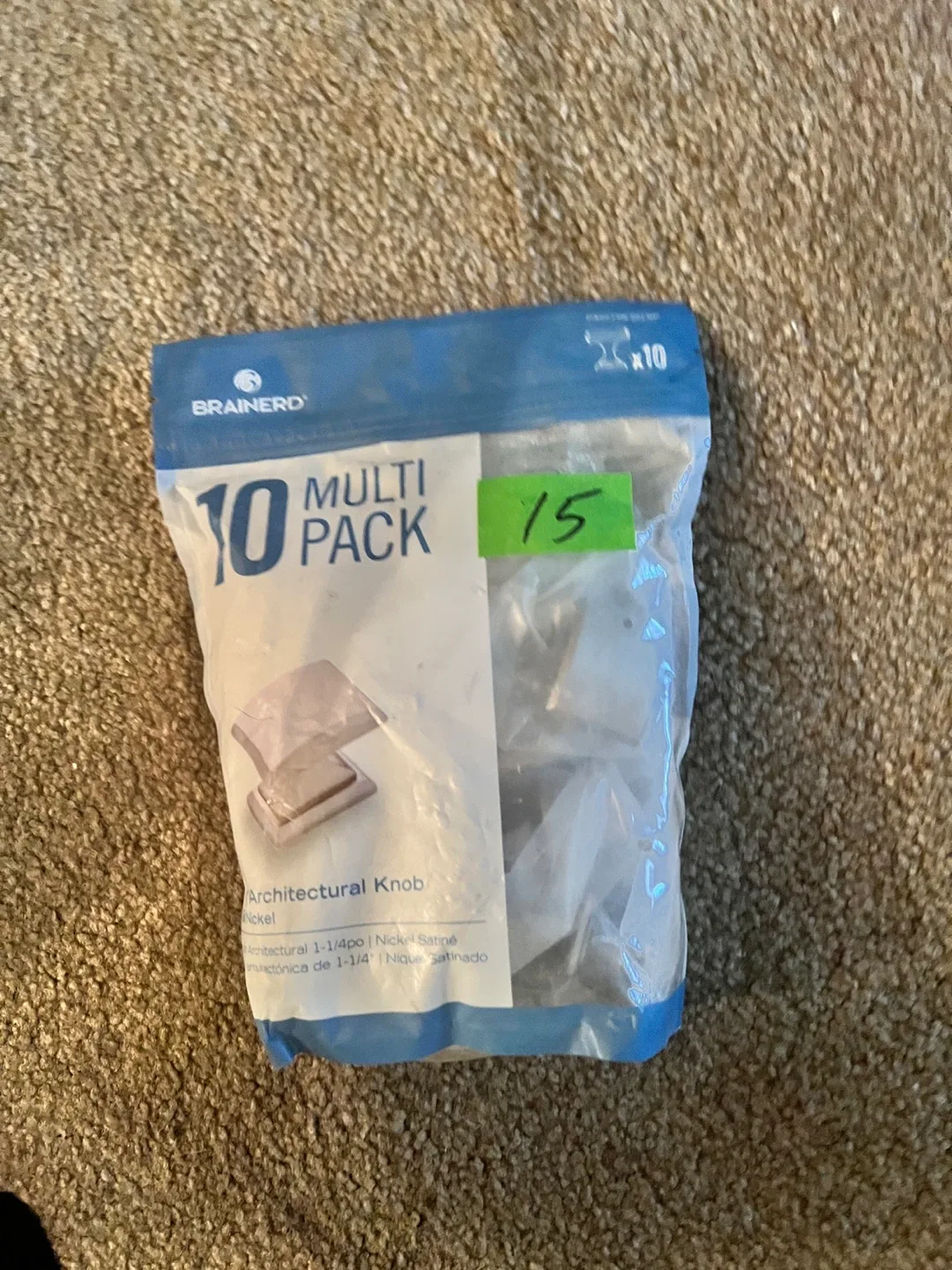 Brainerd 10-Pack Nickel Architectural Knobs thumbnail