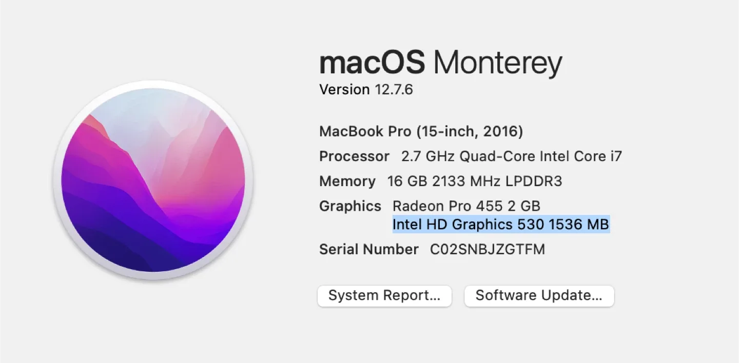 MacBook Pro 15-inch, 2016 - Intel Core i7 image indicator(2)