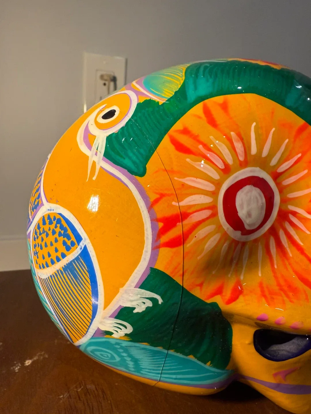 Genuine Ceramic Mexican Day of the Dead Skull image indicator(3)