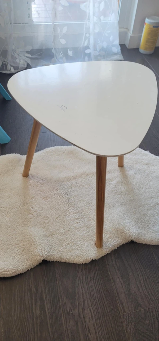 White Triangular Coffee Table