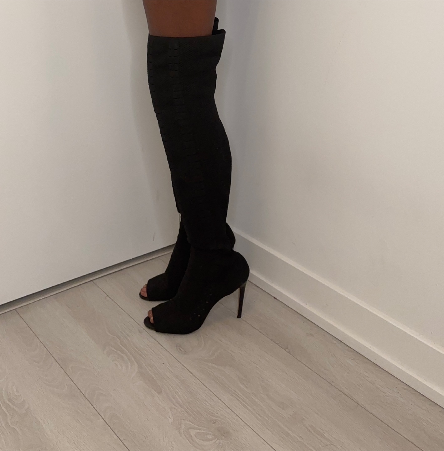 Statement ALDO Thigh-High Open-Toe Boots! - photo 5