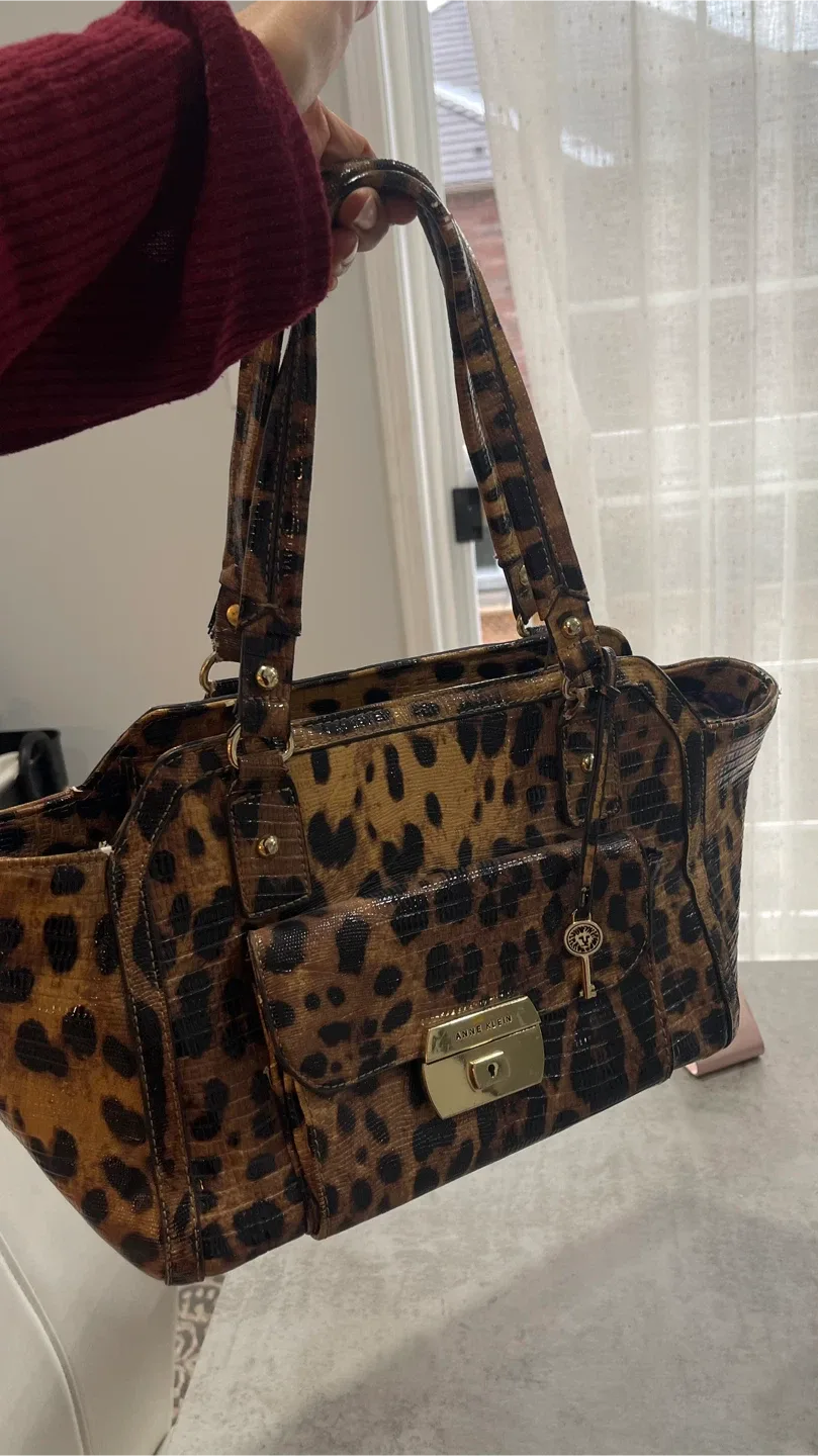 Anne Klein Leopard Print Satchel image indicator(3)