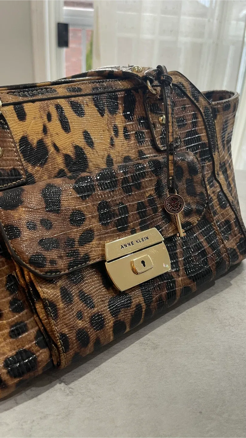 Anne Klein Leopard Print Satchel image indicator(2)