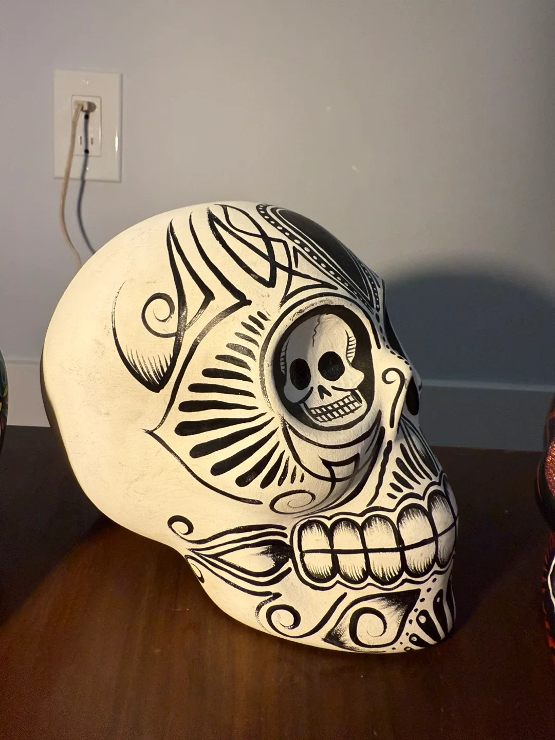 Genuine Ceramic Day of the Dead Skull image indicator(2)